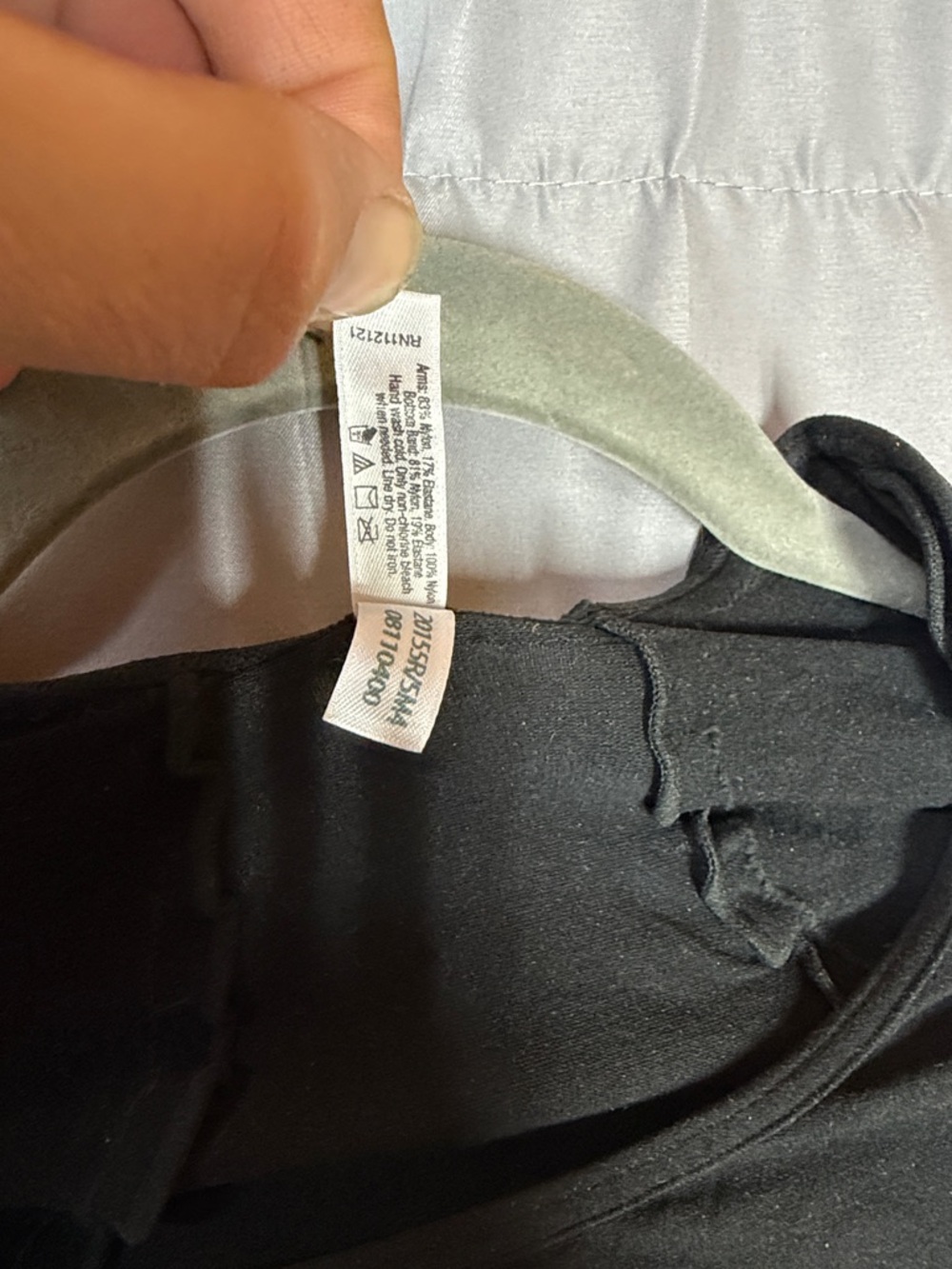SPANX Black Long Sleeve Cropped Crew Top - Picture 5 of 5